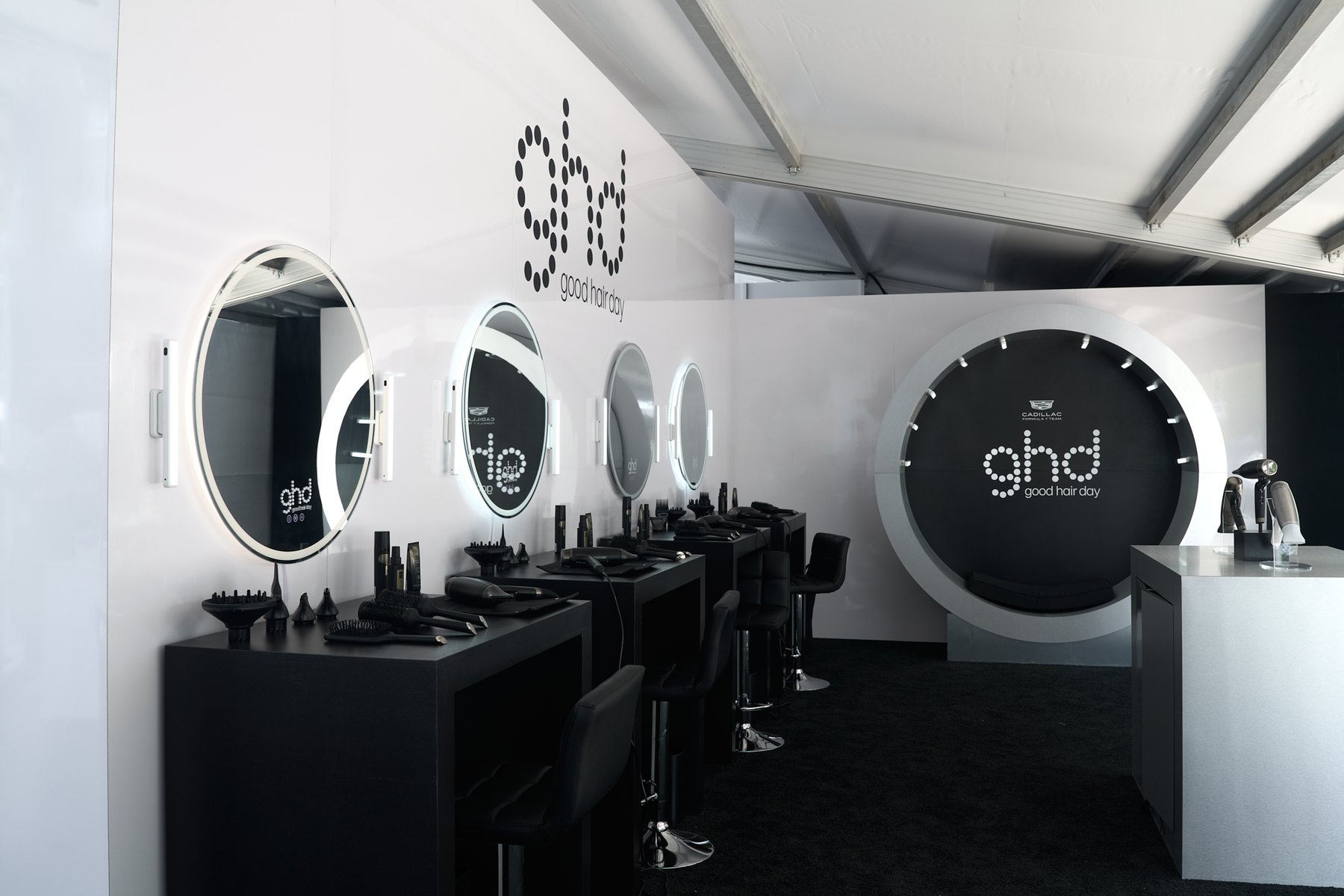ghd x Cadillac F1 activation in Miami